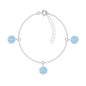 Schneeflocken Kinder Armband 925 Silber