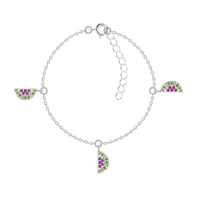 Wassermelonen Kinder Armband 925 Silber