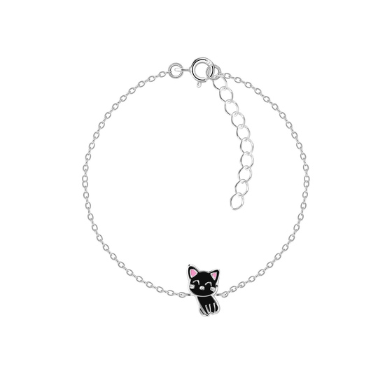 Katzen Kinder Armband 925 Silber