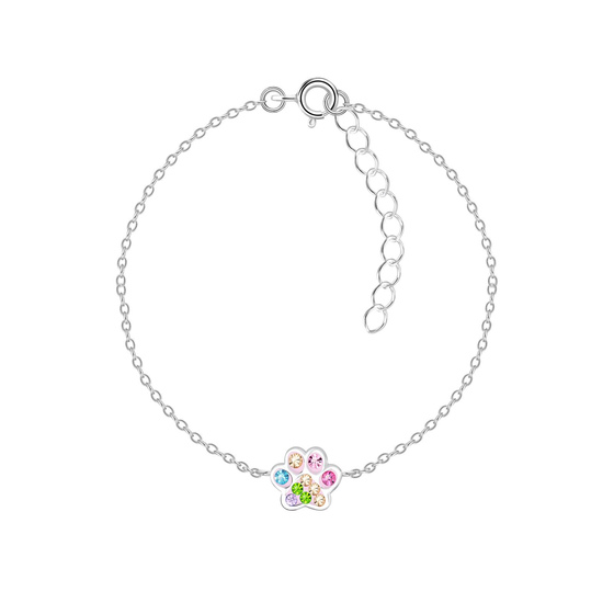 Pfotenabdruck Kinder Armband 925 Silber