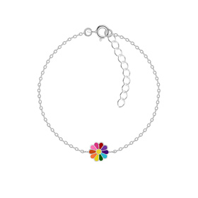 Blumen Kinder Armband 925 Silber