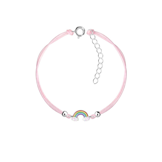 Regenbogen Kinder Armband 925 Silber