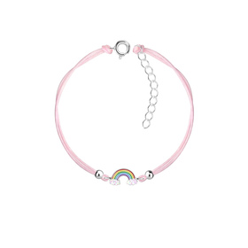 Regenbogen Kinder Armband 925 Silber