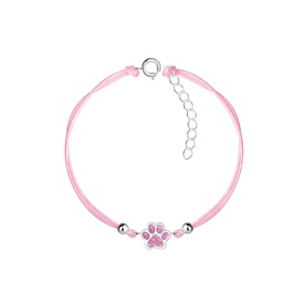 Pfotenabdruck Kinder Armband 925 Silber