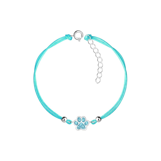 Pfotenabdruck Kinder Armband 925 Silber