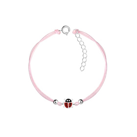 Marienkäfer Kinder Armband 925 Silber