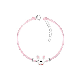 Französische Bulldoggen Kinder Armband 925 Silber