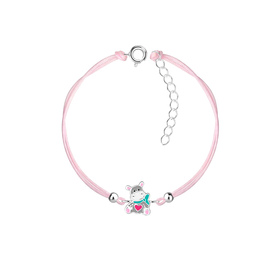 Nilpferd Kinder Armband 925 Silber