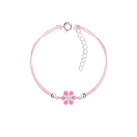 Blumen Kinder Armband 925 Silber