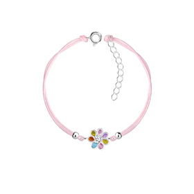 Blumen Kinder Armband 925 Silber
