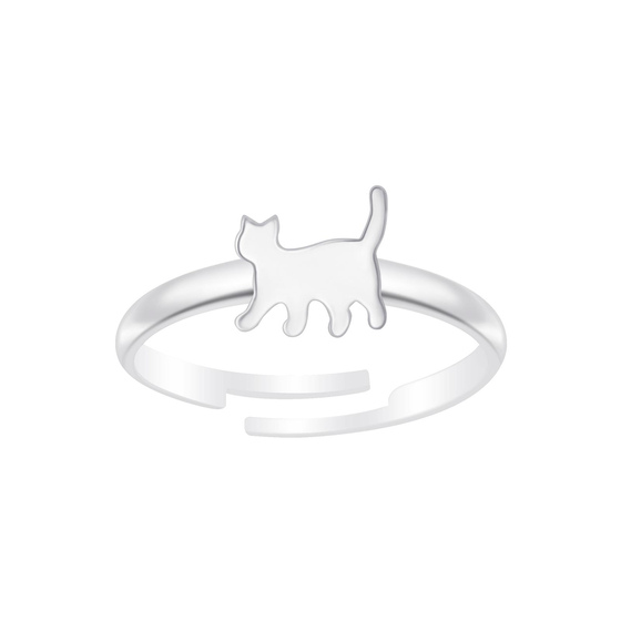 Katzen Kinder Ring 925 Silber