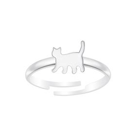 Katzen Kinder Ring 925 Silber