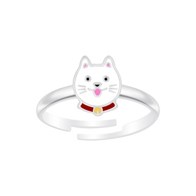 Katzen Kinder Ring 925 Silber