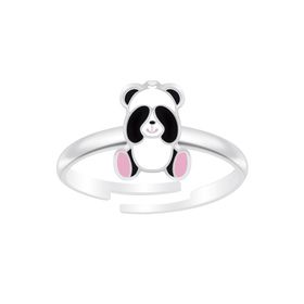Panda Kinder Ring 925 Silber
