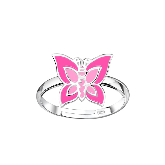 Schmetterling Kinder Ring 925 Silber