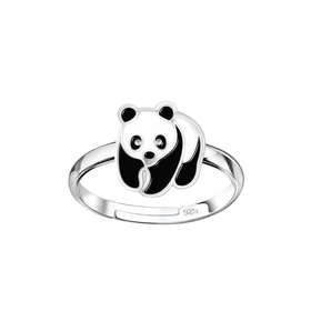 Panda Kinder Ring 925 Silber
