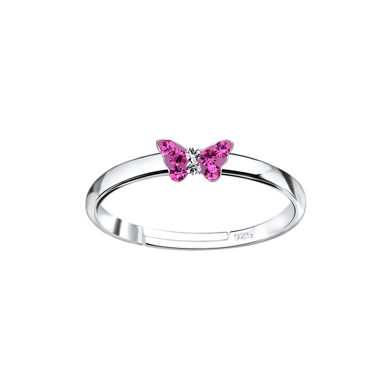 Schmetterling Kinder Ring 925 Silber