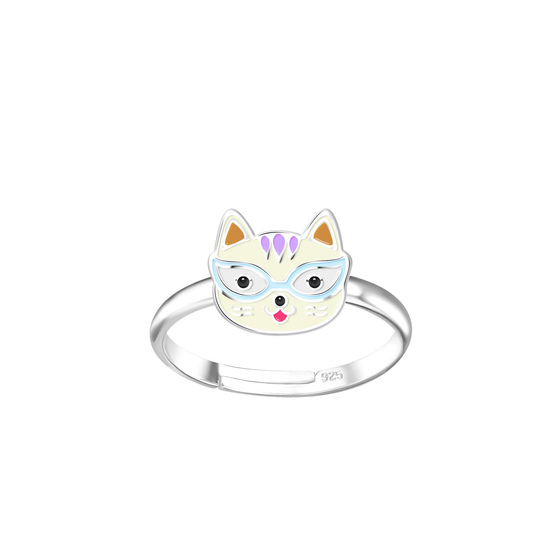 Katzen Kinder Ring 925 Silber