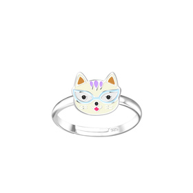 Katzen Kinder Ring 925 Silber