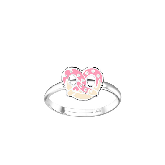 Brezel Kinder Ring 925 Silber