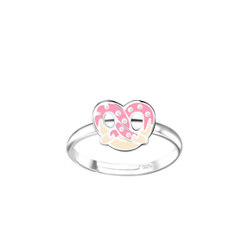 Brezel Kinder Ring 925 Silber