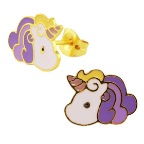 Auf dem Bild zu sehen sind Kinder Ohrringe Einhorn...
