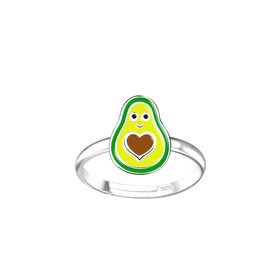 Avocado Kinder Ring 925 Silber