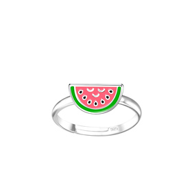 Wassermelonen Kinder Ring 925 Silber