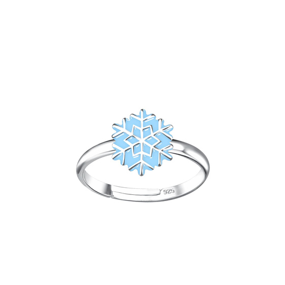 Schneeflocken Kinder Ring 925 Silber