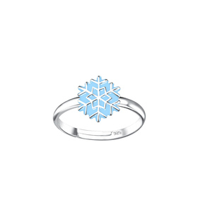 Schneeflocken Kinder Ring 925 Silber