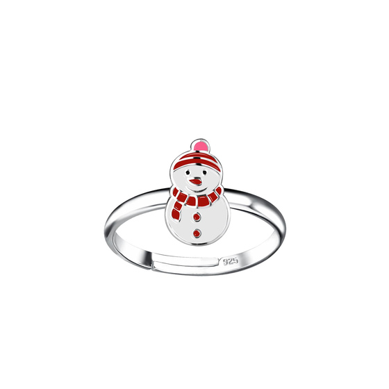 Schneemann Kinder Ring 925 Silber