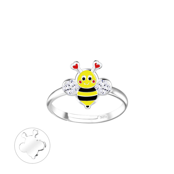 Bienen Kinder Ring 925 Silber