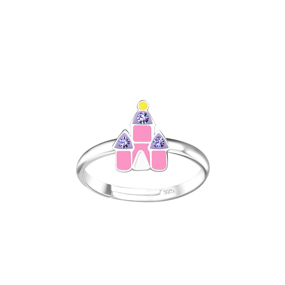 Schloss Kinder Ring 925 Silber