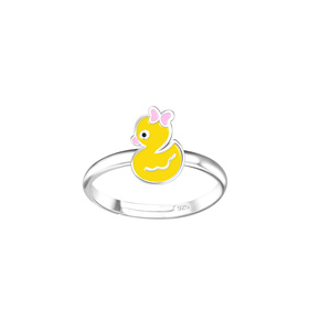 Enten Kinder Ring 925 Silber