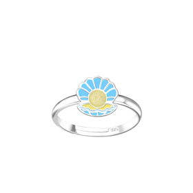 Muschel Kinder Ring 925 Silber
