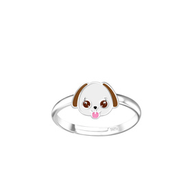 Hunde Kinder Ring 925 Silber