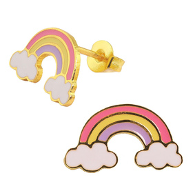 Auf dem Bild zu sehen sind Kinder Ohrringe Regenbogen...