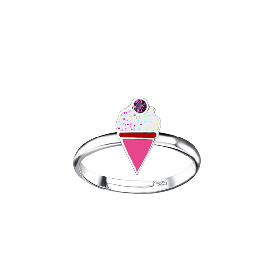 Eis Kinder Ring 925 Silber