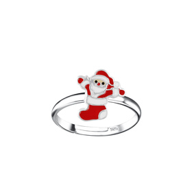 Weihnachtsmann Kinder Ring 925 Silber