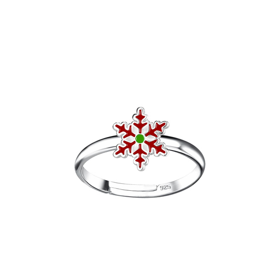 Schneeflocken Kinder Ring 925 Silber