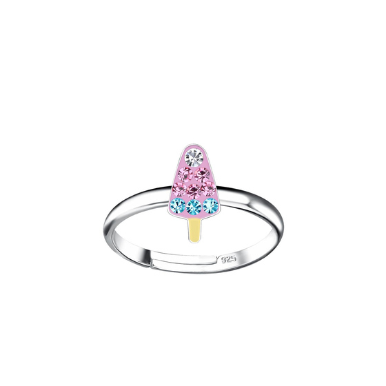 Eis Kinder Ring 925 Silber