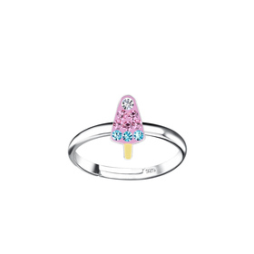 Eis Kinder Ring 925 Silber