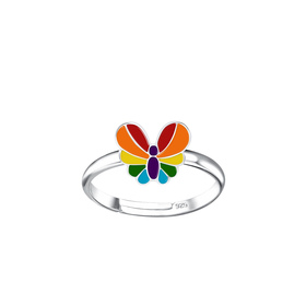 Schmetterling Kinder Ring 925 Silber