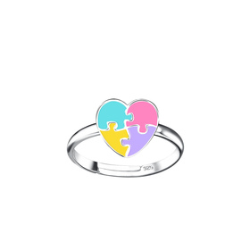 Herz Kinder Ring 925 Silber