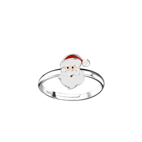 Weihnachtsmann Kinder Ring 925 Silber