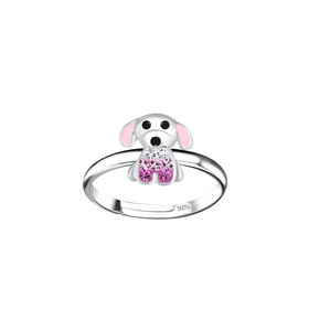 Hunde Kinder Ring 925 Silber