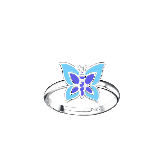 Schmetterling Kinder Ring 925 Silber