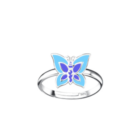 Schmetterling Kinder Ring 925 Silber