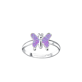 Schmetterling Kinder Ring 925 Silber
