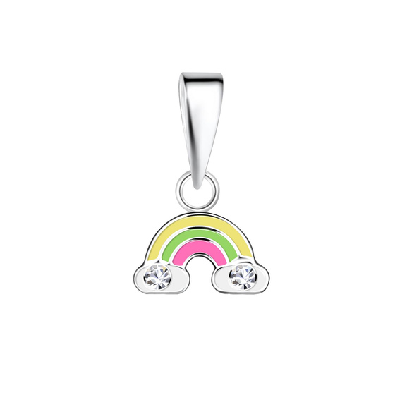 Regenbogen Kinder Kettenanhnger 925 Silber
